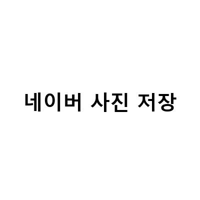 네이버 마이박스와 블로그를 활용한 아이폰 사진 백업과 저장 방법