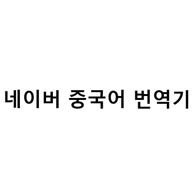 네이버 번역기 대신 파파고로! 중국어 번역은 더욱 정확하게