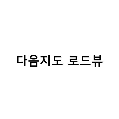 다음지도 로드뷰의 장점과 카카오 맵과의 비교