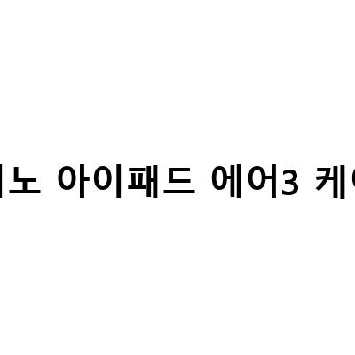 치료기 아이패드 에어 5 리뷰 필름 라이노핏 케이스 – 최고의 보호와 편안한 사용성을 더한 완벽한 선택