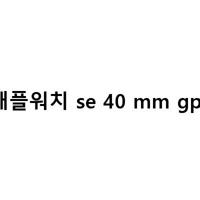 애플워치 SE 40mm vs 44mm: 사이즈와 색상 비교