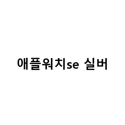 애플워치 SE 실버 GPS셀룰러 개봉기 & 꼼꼼리뷰 – 스포츠루프 밴드 체험기