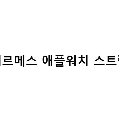 애플워치 가죽스트랩 se 여자용 OAS 에르메스 스타일, 200만원짜리 에르메스 애플워치 스트랩을 알아보자!
