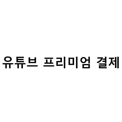 유튜브 프리미엄 결제 우회 방법과 할인 가격 정보