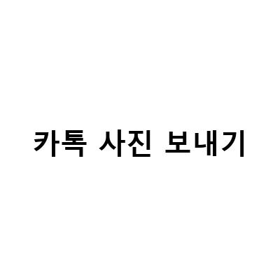 모바일 PC에서 간편하게 카톡 사진 묶어보내기 방법