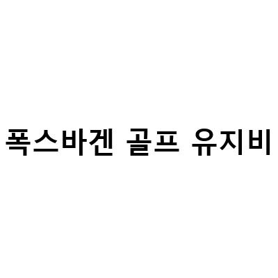 폭스바겐 골프 8세대 가격 제원 옵션차이 프로모션 유지비, 4년간 유지비 정비 비용 정리