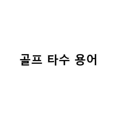 골프 초보자를 위한 타수 계산과 용어 정리