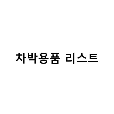차박용품 리스트-캠핑 전기장판과 안전 차박용품, 준비물 리스트와 감성용품 공유