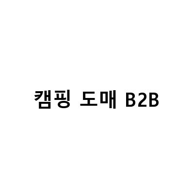 캠핑 도매 B2B-캠핑 에어텐트 할인, 도매 B2B 경쟁력 챙기는 방법!