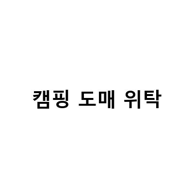 캠핑 도매 위탁-캠핑 차박용품 도매 위탁 배송 가능 업체 추천! 소싱제품 관점의 변화feat 개당 마진 만원