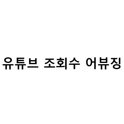 유튜브 조회수 어뷰징-유튜브 조회수 늘리기 셀프로 성공한 후기와 쉽게 확실히 하는 방법