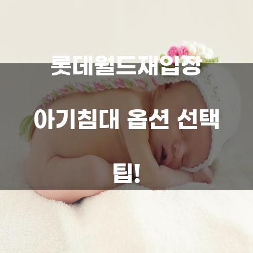 롯데월드재입장 아기침대 옵션 선택 팁!