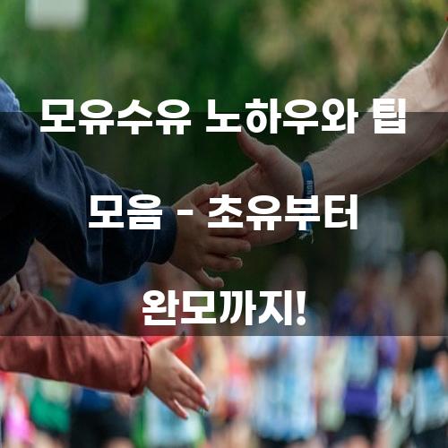모유수유 노하우와 팁 모음 – 초유부터 완모까지!