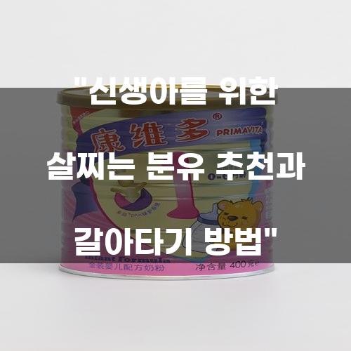 신생아를 위한 살찌는 분유 추천과 갈아타기 방법