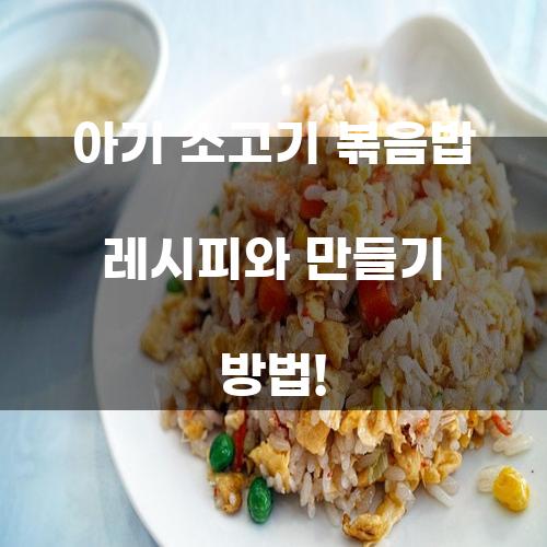 아기 소고기 볶음밥 레시피와 만들기 방법!