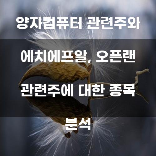 양자컴퓨터와 에치에프알 주식 분석