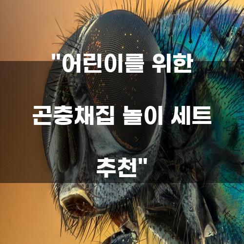 어린이를 위한 곤충채집 놀이 세트 추천