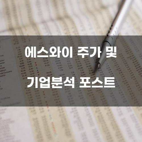 에스와이 주가 및 기업분석