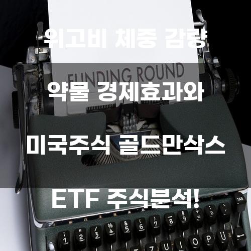 위고비 체중 감량 약물 경제효과와 미국주식 골드만삭스 ETF 주식분석