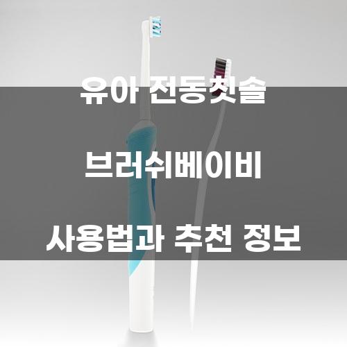 유아 전동칫솔 브러쉬베이비 사용법과 추천 정보