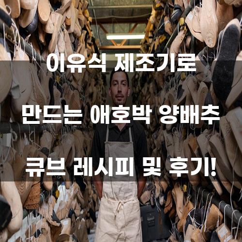 이유식 제조기로 만드는 애호박 양배추 큐브 레시피 및 후기!