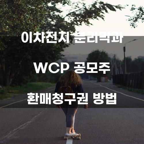 이차전지 분리막과 WCP 공모주 환매청구권 방법