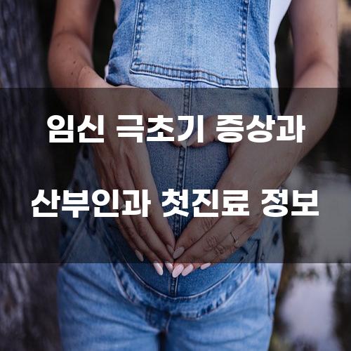 임신 극초기 증상과 산부인과 첫진료 정보