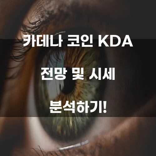 카데나 코인 KDA 전망 및 시세 분석