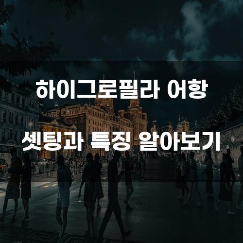 하이그로필라 어항 셋팅과 특징 알아보기