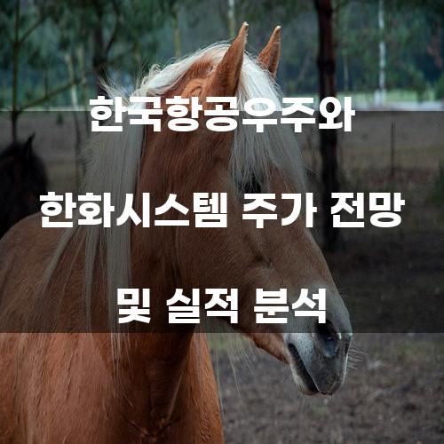 한국항공우주와 한화시스템 주가 전망 및 실적 분석