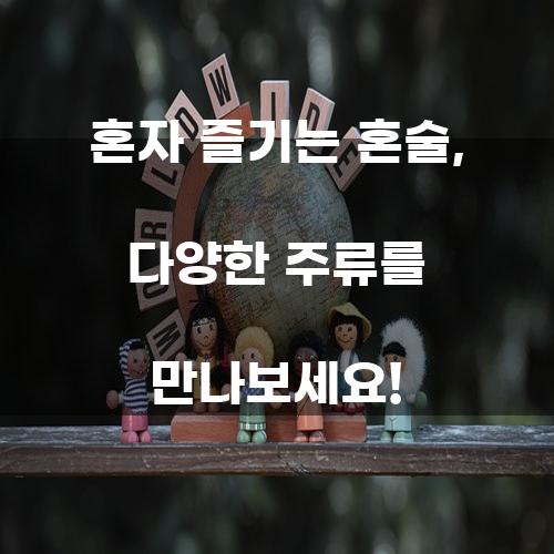 혼자 즐기는 혼술, 다양한 주류를 만나보세요!