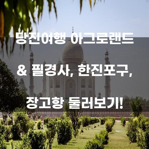 당진여행 아그로랜드 & 필경사, 한진포구, 장고항 둘러보기!