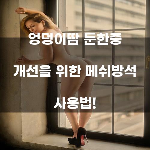 엉덩이땀 둔한증 개선을 위한 메쉬방석 사용법!