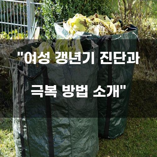 여성 갱년기 진단과 극복 방법 소개