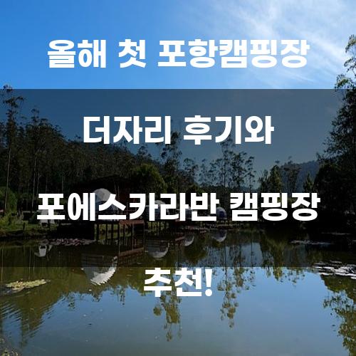 올해 첫 포항캠핑장 더자리 후기와 포에스카라반 캠핑장 추천!