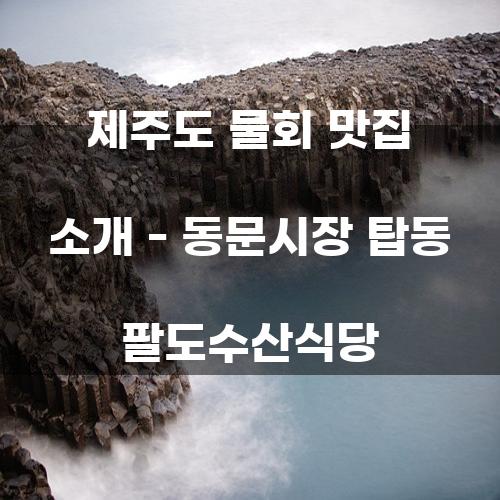 제주도 물회 맛집 소개 – 동문시장 탑동 팔도수산식당