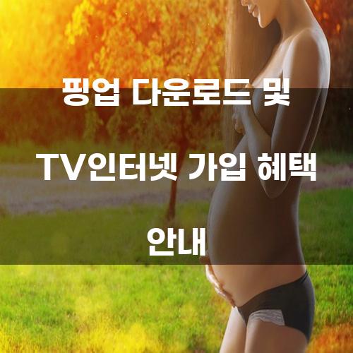 핑업 다운로드 및 TV인터넷 가입 혜택 안내