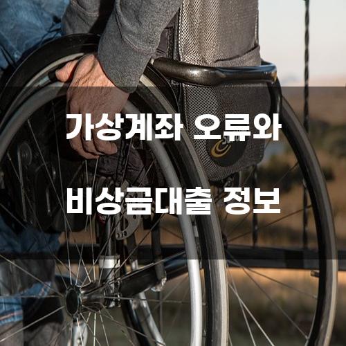 가상계좌 오류와 비상금대출 정보