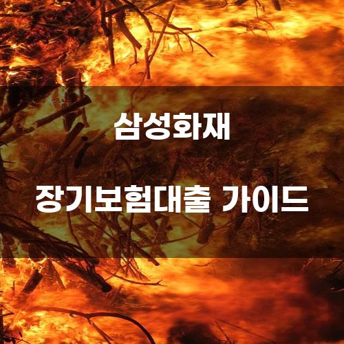삼성화재 장기보험대출 가이드