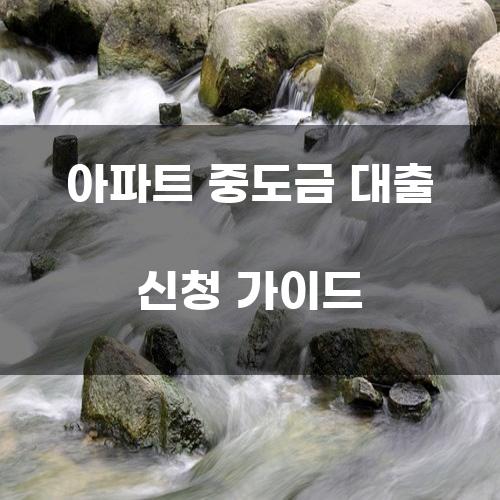 아파트 중도금 대출 신청 가이드