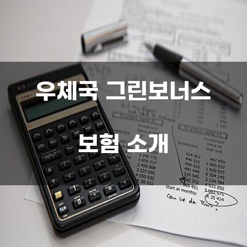 우체국 그린보너스 보험 소개