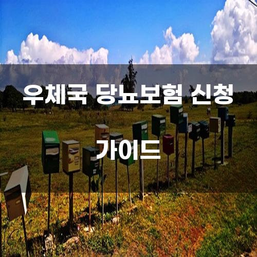 우체국 당뇨보험 신청 가이드