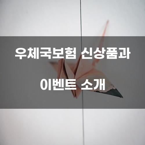 우체국보험 신상품과 이벤트 소개