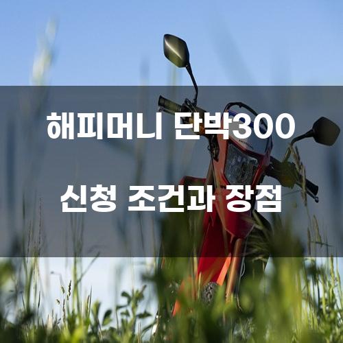 해피머니 단박300 신청 조건과 장점