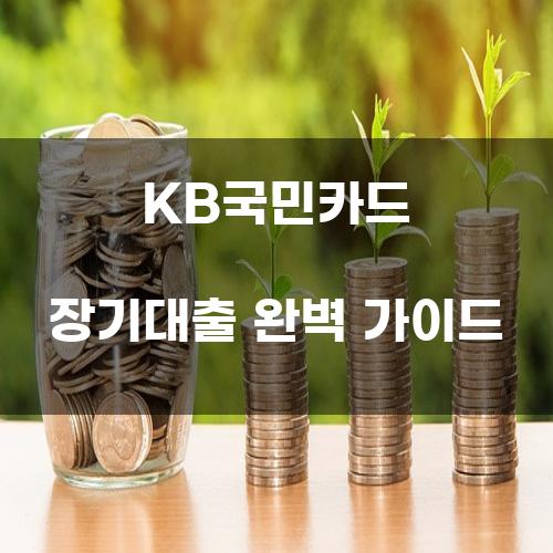 KB국민카드 장기대출 완벽 가이드