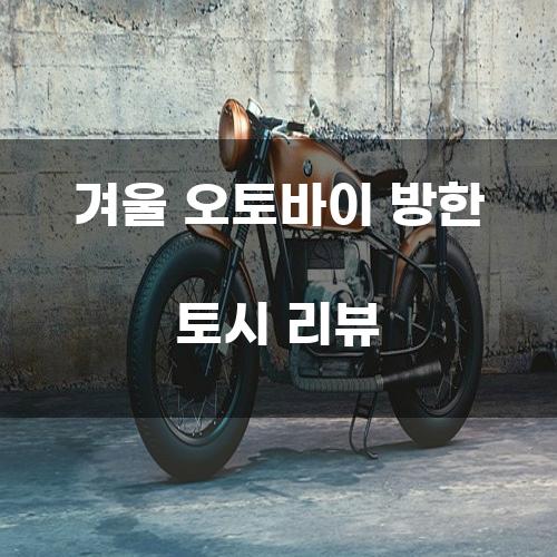 겨울 오토바이 방한 토시 리뷰