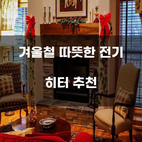겨울철 따뜻한 전기 히터 추천