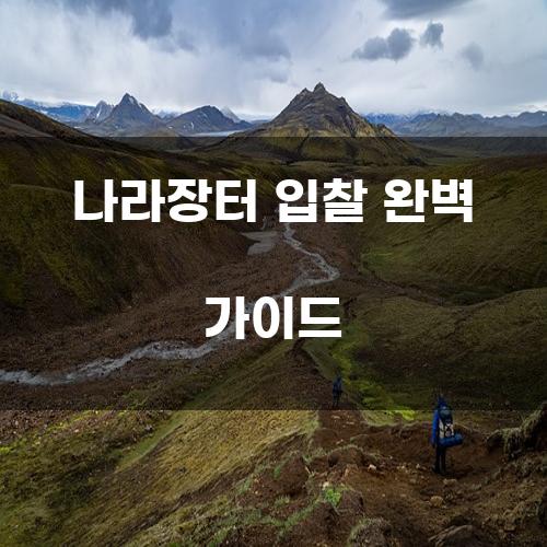 나라장터 입찰 완벽 가이드