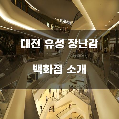 대전 유성 장난감 백화점 소개