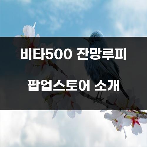 비타500 잔망루피 팝업스토어 소개